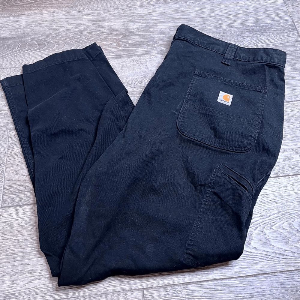 Carhartt Carpenter Pants Men's 44 X  32‎ BLK Relaxed  Fit Canvas Black